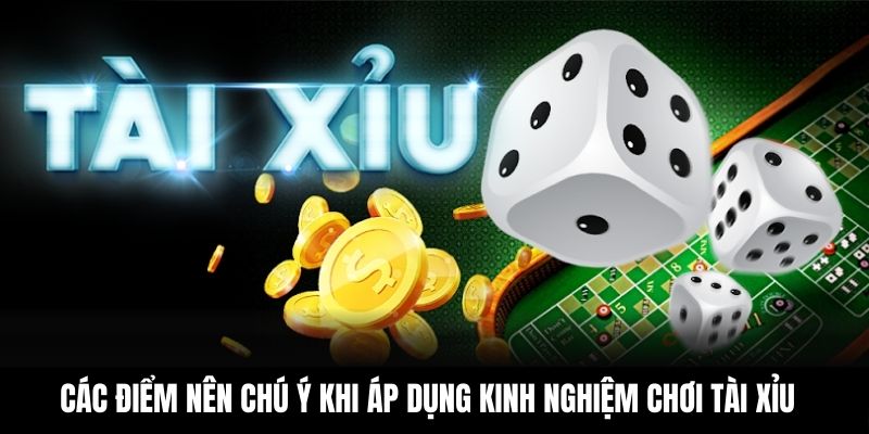 Các điểm nên chú ý khi áp dụng kinh nghiệm chơi tài xỉu